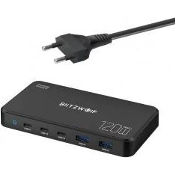 BlitzWolf Charging Station BW-i100 5in1 120W (120 W), Wireless Charger - Vielseitiges Netzwerk-Ladegerät mit 120W Leistungsfähigkeit