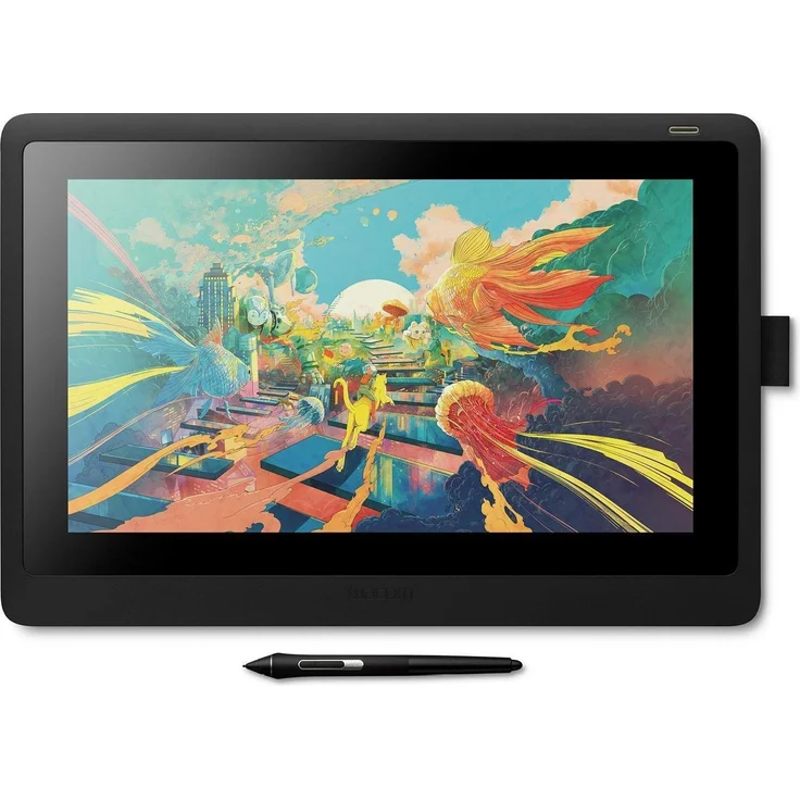 Wacom Cintiq 16, Grafiktablett mit 16" Display und 5080 lpi, Schwarz, inkl. Wacom Pro Pen 2 mit 8192 Druckempfindlichkeitsstufen