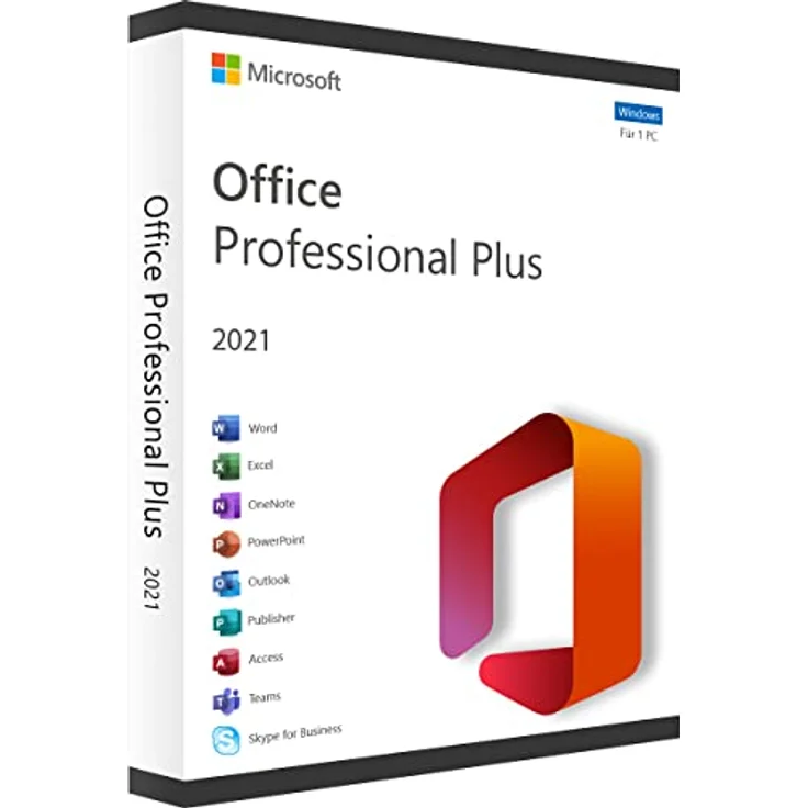 Microsoft Office 2019 Professional Plus, umfassende Büroanwendungssuite mit Word, Excel, PowerPoint, Outlook, Access, Publisher, OneNote, Skype for Business und OneDrive for Business, für Windows – Bild 2