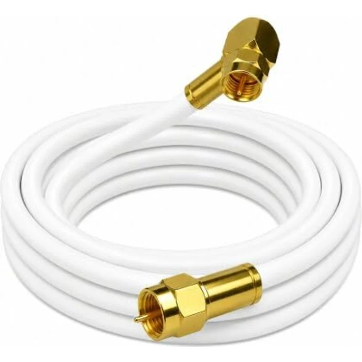 Fritz!Box Cable Vodafone Kabelanschluss Anschlusskabel High Quality 4K 8K HD Winkel - Gerade Weiß 18m – Bild 4