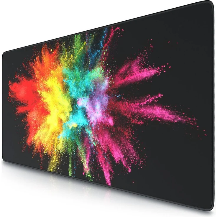 Titanwolf XXL Gaming Mauspad Speed, 900 x 400 x 3 mm, rutschfest und abwaschbar, hohe Präzision & Geschwindigkeit, Color Explosion