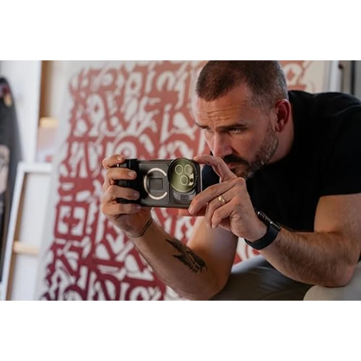 PolarPro LiteChaser iPhone 16 Pro ProCase mit abnehmbarem Griff, Flip-Down Defender und QuickSlide-System, Schwarz – Bild 5