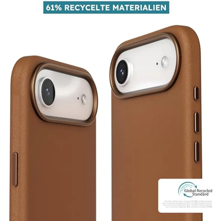 VONMÄHLEN Like Leather Case, vegane Leder Handyhülle für iPhone, schlanke Passform mit Mikrofaserfutter, stilvoller Schutz – Bild 4