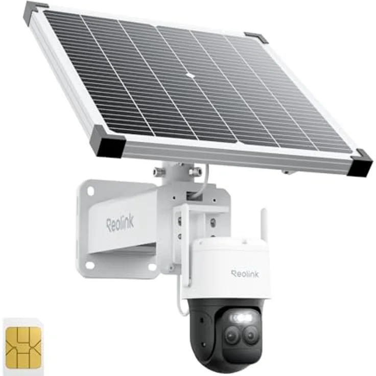 Reolink 4G LTE Überwachungskamera TrackMix LTE Plus 2, 2K Kamera mit 30W Solarpanel, ColorX Nachtsicht, 24/7-Aufzeichnung, KI Erkennung, lokal Speicher bis 512GB