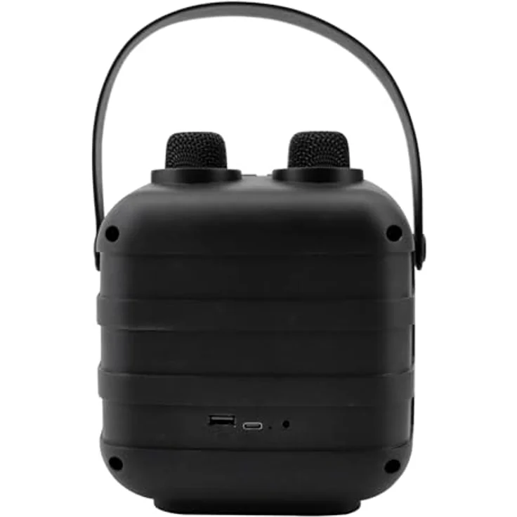 Soundmaster BT2024SW Karaoke-Anlage Inkl. Mikrofon, wiederaufladbar Schwarz, Bluetooth Lautsprecher – Bild 4