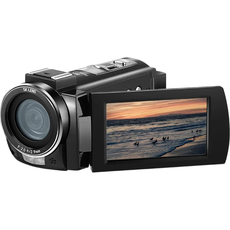 Lixada 5K-Digitalvideokamera mit 56 MP, 3,0-Zoll-IPS-Bildschirm, 18-fachem Digitalzoom, WLAN und Nachtsicht-Aufhellung