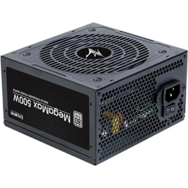 Zalman MegaMax 500W (ZM500-TXII), PC Netzteil mit 98% Wirkungsgrad und ErP Lot 6-Zertifikat, schwarz