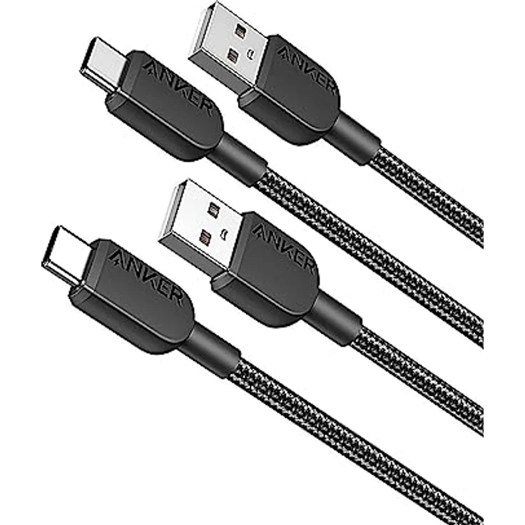 Anker USB C Kabel, 2er Set [0,9m] Nylon Geflochten Schnellladekabel, USB auf USB C, für Samsung Galaxy S24/S23/S22 Ultra, iPhone 16/15/14 Pro Max, iPad, MacBook, bis 480 Mbit/s Datenübertragung – Bild 1