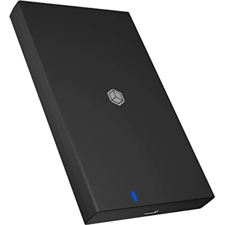 ICY BOX USB-C Festplattengehäuse für 2, 5 Zoll SSD/HDD mit USB 3.0 (5 Gbit/s), Externes SATA Gehäuse, Werkzeuglos, SSDs bis 9, mm Höhe, USB-A Adapter, IB-200T-C3, Schwarz