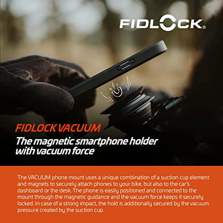 Fidlock Universal Vacuum Phone Case Größe L, Schwarz-transparent, wasser- und sanddicht, 360° drehbar – Bild 4