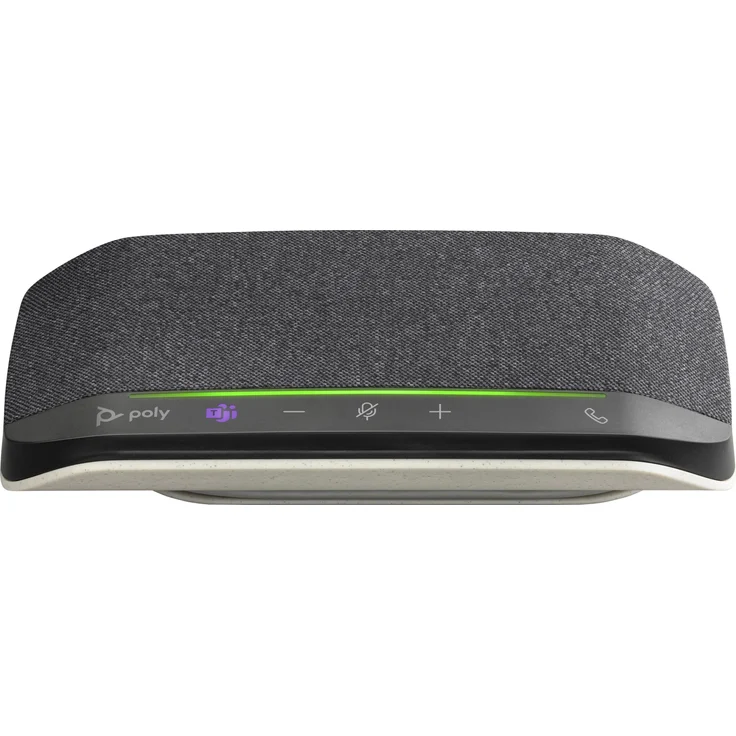 HP Poly Sync 10-M Microsoft Teams-e USB-A USB-C Freisprecheinrichtung (77P34AA), Home Office Konferenzlautsprecher mit steuerbarem Mikrofonarray, Hi-Fi-Audio, berührungsempfindlichen Bedienelementen, IP64, USB-Anschluss, schwarz