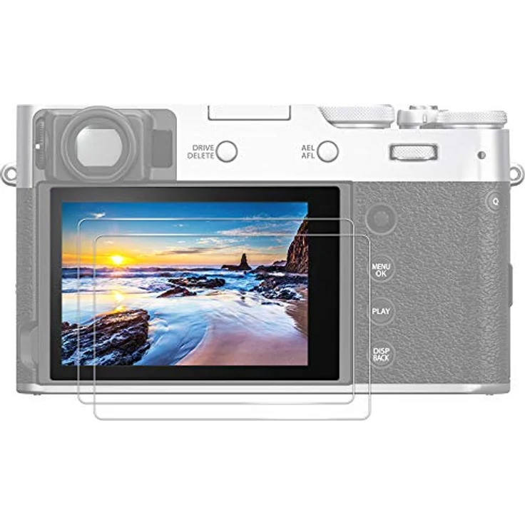 JJC Displayschutzfolie für Fujifilm X-T50, X-T30II, X-T30 III, X-T30, X-T20, X-T10, X-T100, X-E3 – 2 Stück, ultradünn, HD, kratzfest, bruchsicher, blasenfrei – Bild 1