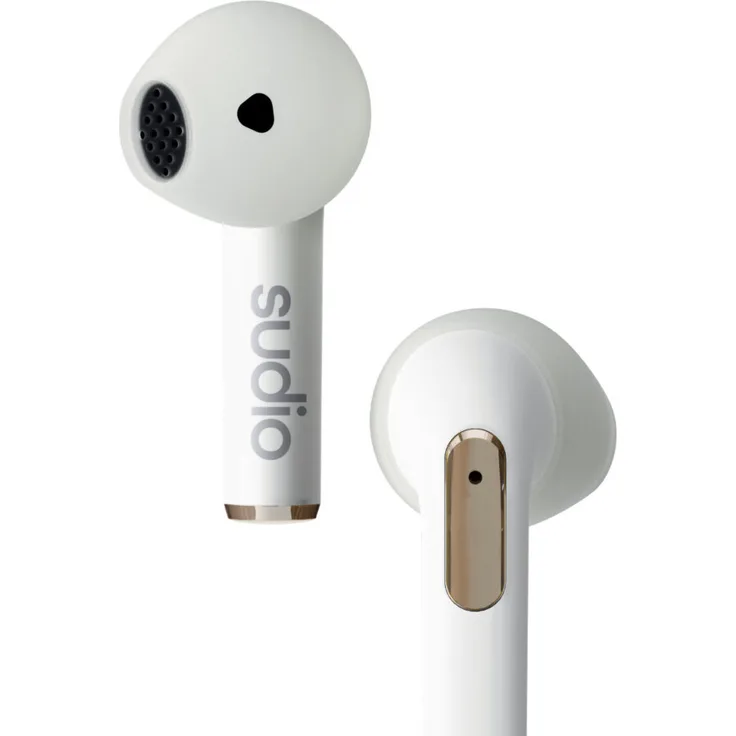 Sudio N2 Bluetooth Earbuds Baltas, kabellose Ohrhörer mit Wasserfestigkeit IPX4