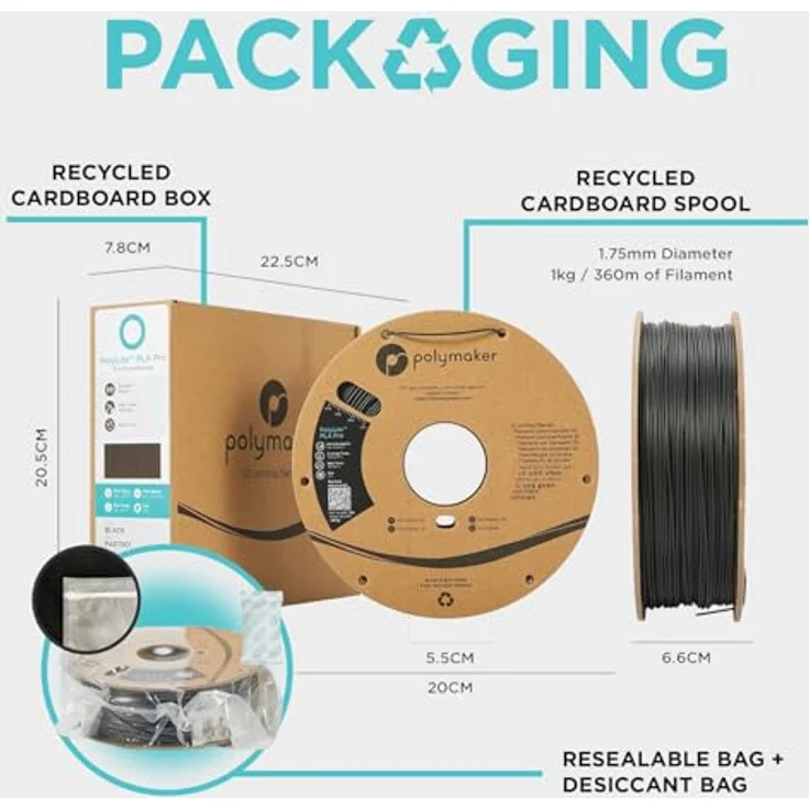 Polymaker PolyLite PLA PRO Gelb, 3D Filament 1.75mm, 1kg, hohe Zähigkeit und Steifigkeit – Bild 7