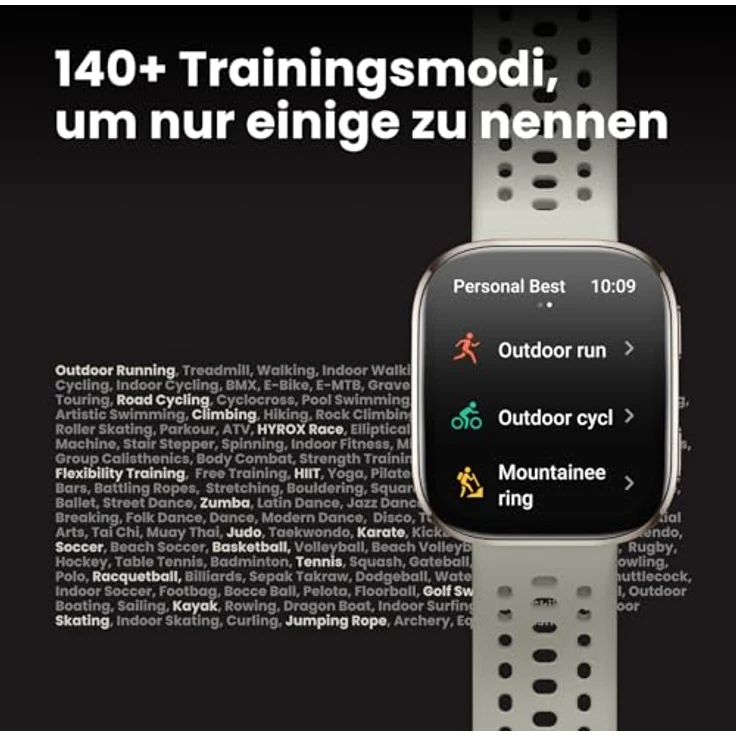 Amazfit Bip 6 Smart Watch 46mm14 Tage Akku1.97“ AMOLED, GPS & kostenloses Kartenmaterial, AI, Bluetooth Anruf Textfunktion, Gesundheits, Fitness Schlaf-Tracker, 140+ Trainingsmodi, 5 ATM, Red – Bild 3