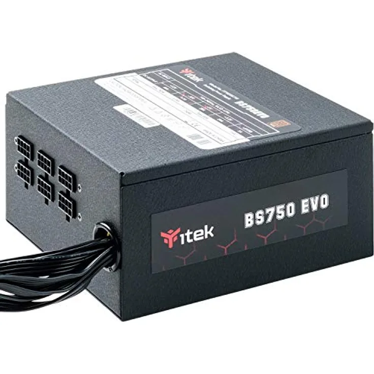 iTek ITPSEBS750 BS750 EVO Netzteil – 750 W, halbmodular, 80 Plus Bronze, HDB Lüfter, aktivem PFC-Schutz