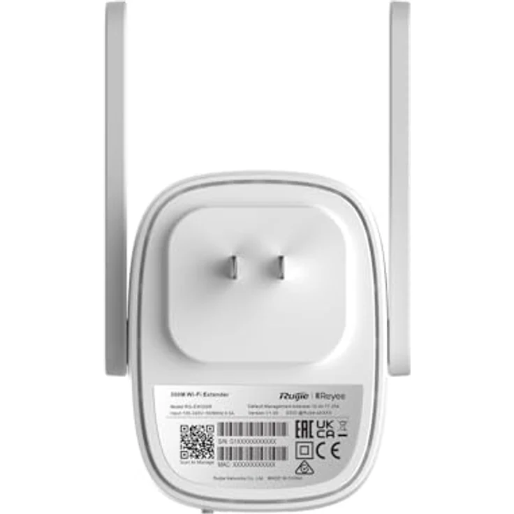 Ruijie RG-EW300R, Wi-Fi 6 Dual-Band Gigabit Mesh Extender mit bis zu 3200 Mbps, Weiss – Bild 2