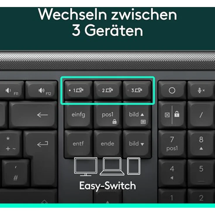 Logitech Signature Comfort Plus Combo MK880, kabelloses Tastatur-Maus-Set mit ergonomischer Handballenauflage – Bild 12
