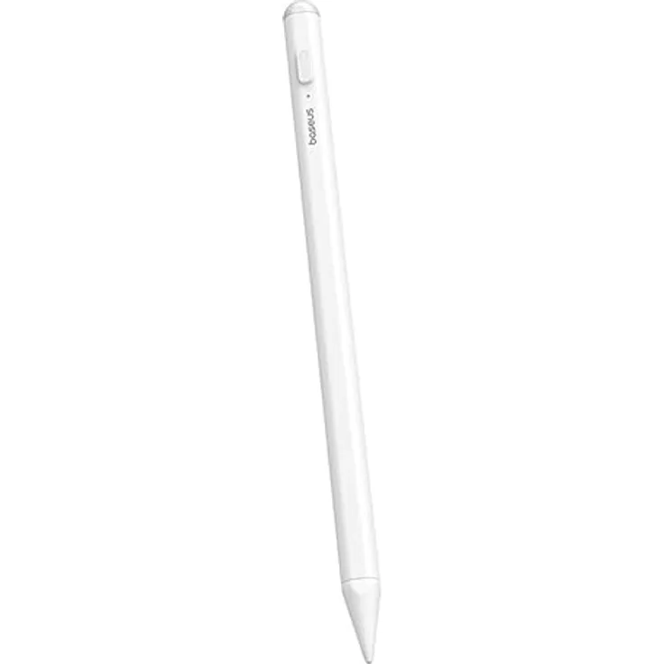 Baseus Smooth Writing Stylus Lite, Eingabestift mit LED-Anzeigen, aktiv, weiß, inklusive Ersatzspitze und USB-C-Ladekabel