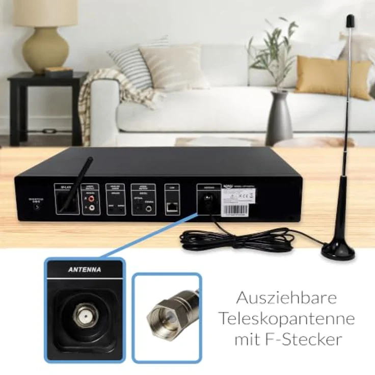 XORO HFT 440 Pro – HiFi-Tuner mit Internetradio, DAB+, UKW, Spotify Connect, Bluetooth 5.2 und WLAN, Metallgehäuse – Bild 4