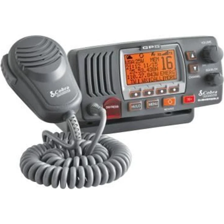 Cobra MR F77B, VHF Marine Funkgerät mit 55 internationalen Kanälen, IPX8, schwarze Farbe