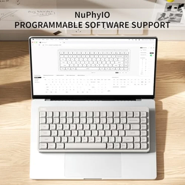 nuphy Node75, kabellose mechanische Tastatur mit 75% Layout, 84 Tasten, Hot-Swappable, PBT-Keycaps, RGB-Beleuchtung, Bluetooth/2,4 GHz/USB-C, unterstützt Touch-Gesten – Bild 5