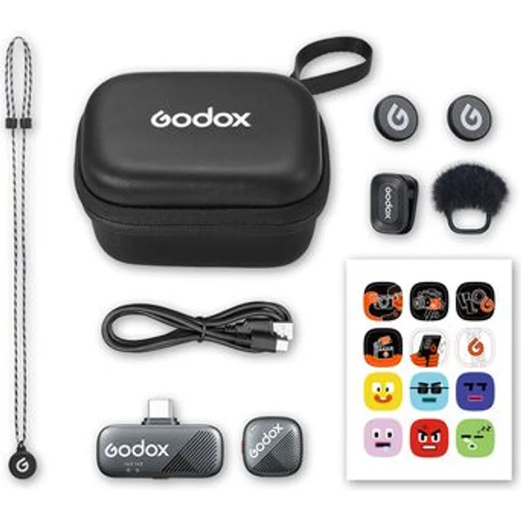 Godox Cube-SC Kit1, kompaktes Mikrofon für Vlogging und Live-Streaming, tragbar in Lippenstiftgröße