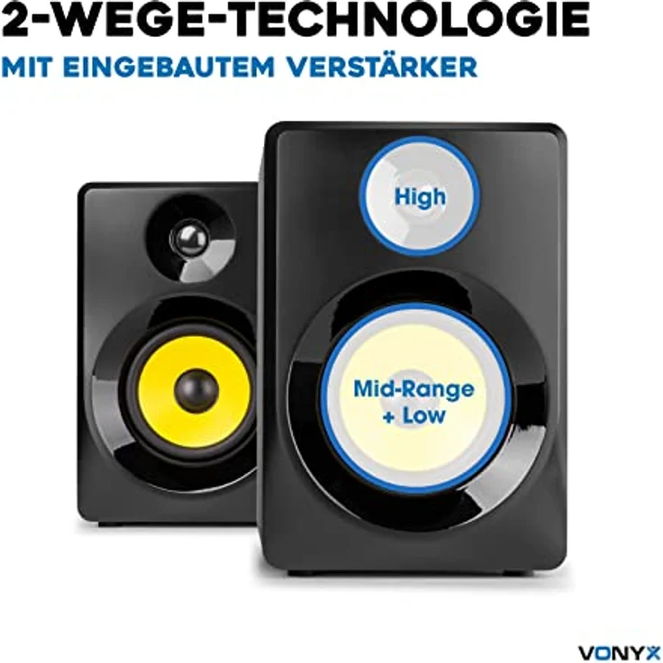 Vonyx SMN40B Aktiver Studio-Monitor 4-'-' Paar – Bild 3
