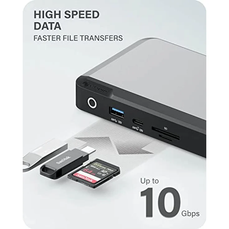 ALOGIC MX3 USB-C Triple Display Dockingstation - 11 in 1, 4K@60Hz, 100W Power Delivery, Space-Grau – Bild 5