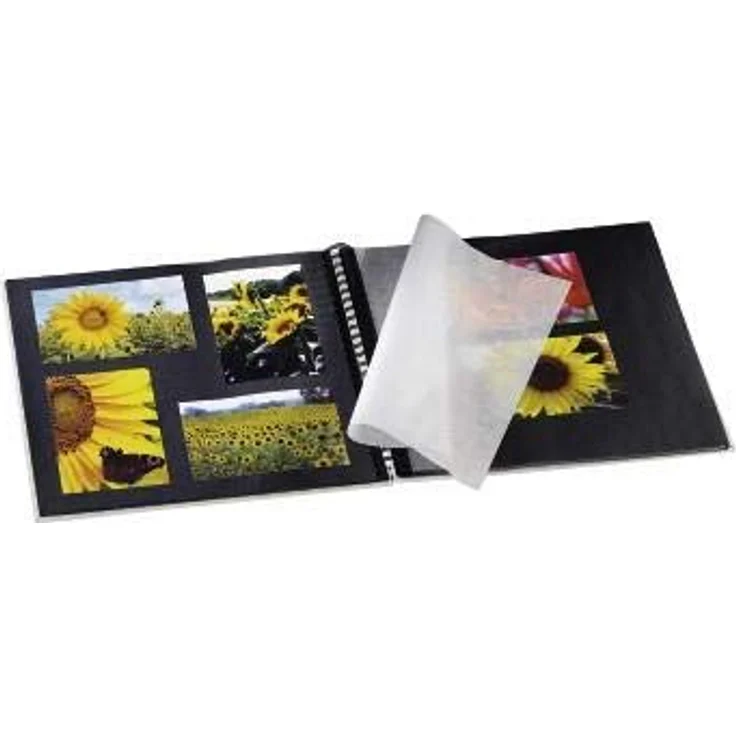 Hama Jumbo Hochzeitsalbum-Gästebuch, 36 x 32 cm, 50 schwarze Seiten, 25 Blatt, mit Ausschnitt für Hochzeitsbild, Hochzeitsbuch, Album kreide – Bild 2