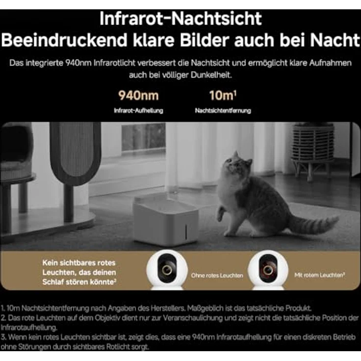 XIAOMI Smart Camera C701, 4K Ultra HD Überwachungskamera mit 360°-Panorama, Zwei-Wege-Kommunikation, Infrarot-Nachtsicht und Dualband-WLAN 6 – Bild 5