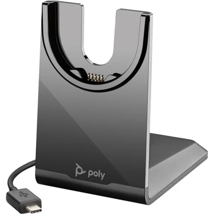 POLY Voyager Focus 2, Stereo Bluetooth On-ear Headset mit bester Audioqualität, Schwarz