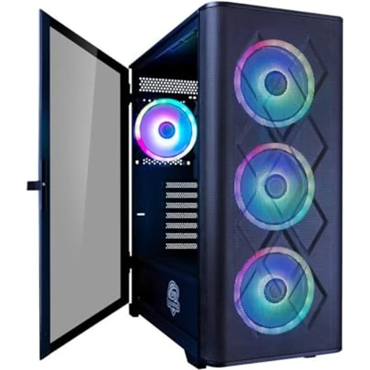 One Gaming High End PC Black Edition AN132, AMD Ryzen 7 9800X3D, RTX 5070, 32 GB DDR5, 2000 GB SSD, Schwarz – Bild 2