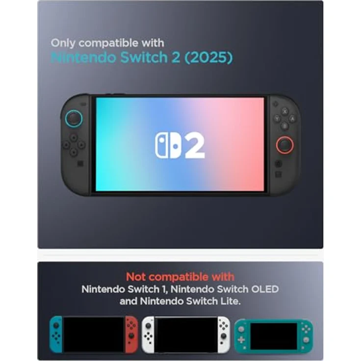 Spigen Nano Pop Hülle Kompatibel mit Nintendo Switch 2 2025 Case mit Ständer - Schwarzer Sesam – Bild 2