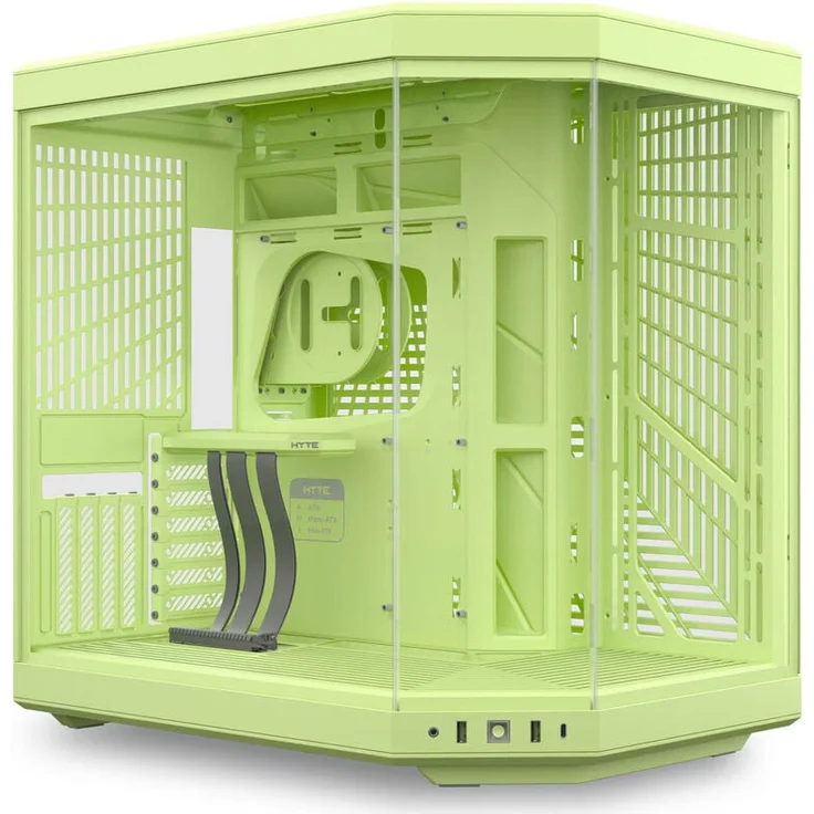 HYTE Y70 PC-Gehäuse, Midi-Tower E-ATX mit Tempered Glass, 4-Slot GPU, dual-chamber, matcha milk