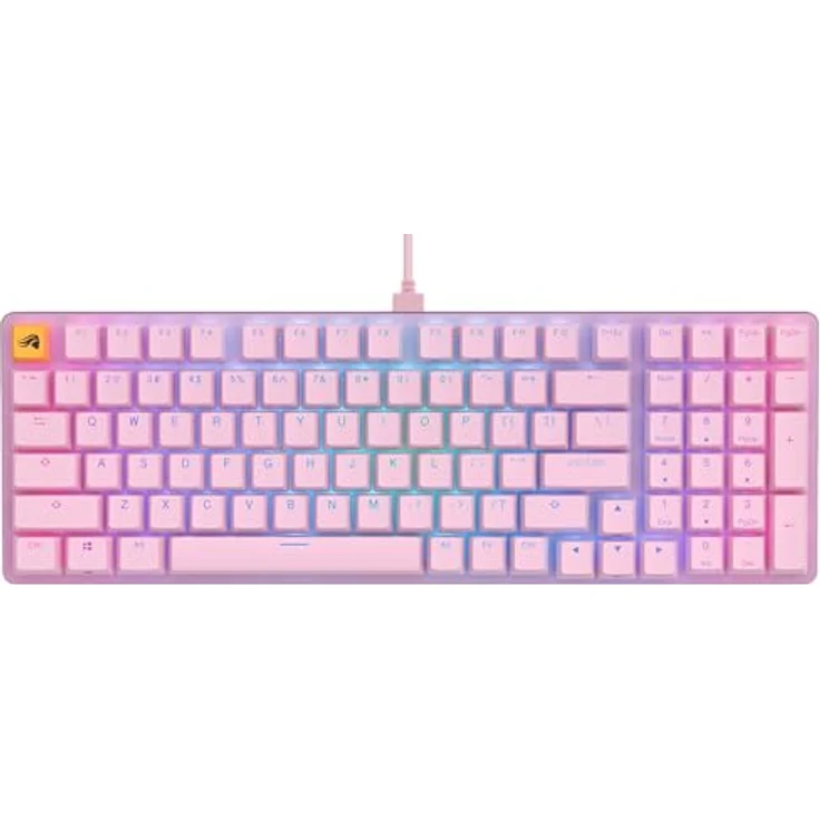 Glorious Gaming GMMK 2 Full Size (96%) – Mechanisches Gaming-Keyboard, Aluminiumrahmen, anpassbar, Doubleshot-Kappen, Fox Schalter, tastenweise RGB, Amerikanisch QWERTY Layout - Rosa – Bild 1