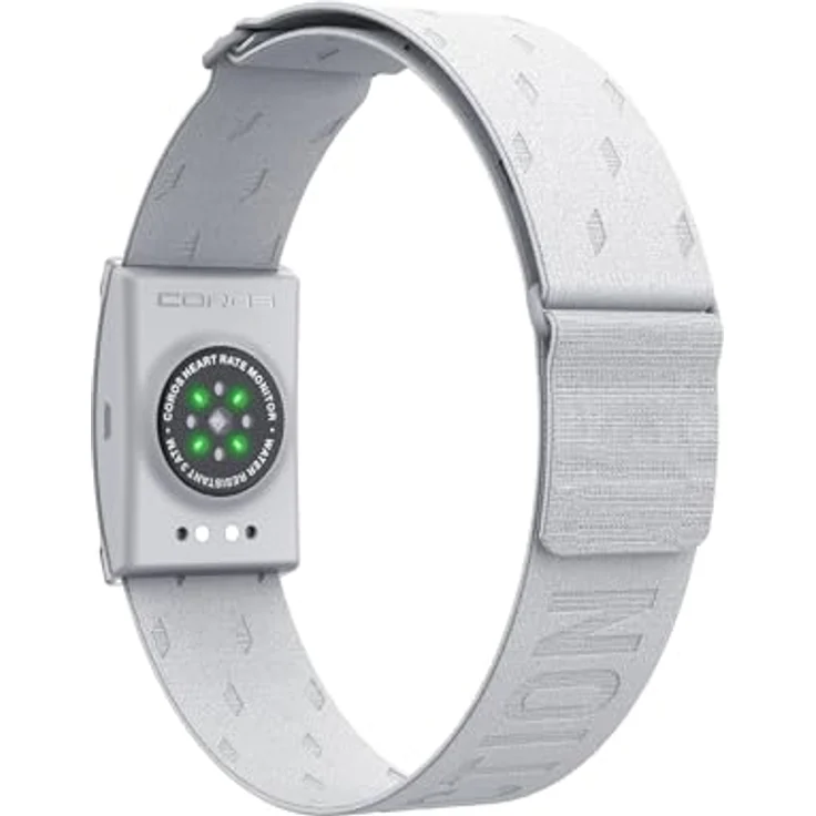 Coros Heart Rate Monitor, Pulsgurt mit optischem Mehrkanalsensor und 38 Stunden Batterielaufzeit, Grau – Bild 1