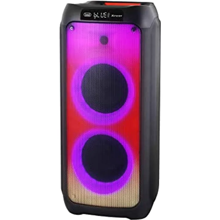 Trevi XFEST XF 3100 KB Verstärkter Lautsprecher, 130 W, Bluetooth, USB, AUX-IN, TWS, Flammeneffekt, Discolight, Karaoke mit Mikrofon, wiederaufladbarer Akku