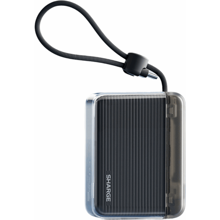 SHARGE Flow Go Powerbank, 22.5W, 10000 mAh, Schwarz mit intelligentem Strommanagement