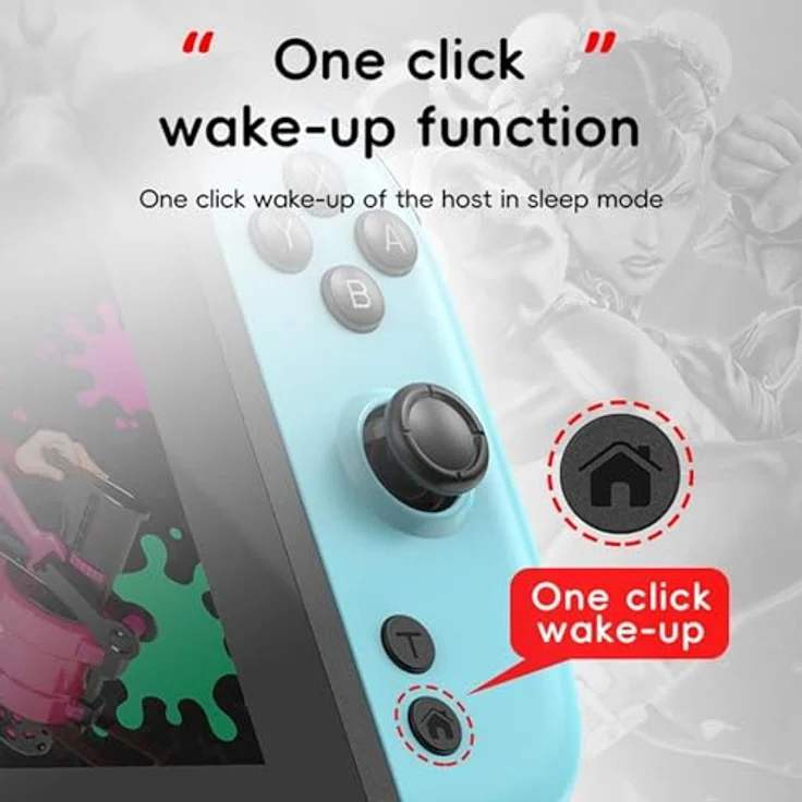 Wigento Joysticks für Nintendo Switch, Split Controller mit Hall Effekt, RGB Beleuchtung, weiß – Bild 6