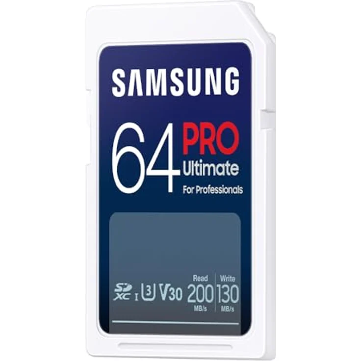 Samsung PRO Ultimate SD-Karte, 64 GB, UHS-I U3, Full HD & 4K UHD, 200 MB/s Lesen, 130 MB/s Schreiben, Speicherkarte für Smartphone, Drohne oder Action-Cam, MB-SY64S/WW – Bild 2