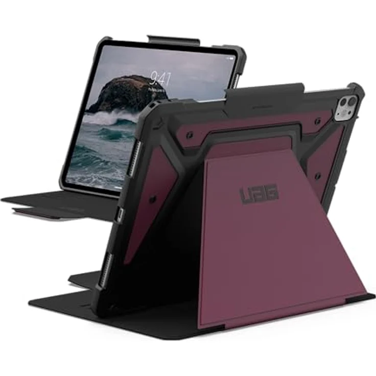 URBAN ARMOR GEAR Metropolis SE Case Apple iPad Pro 13 Hülle (M4 / 2024) bordeaux (Wake/Sleep Funktion, Apple Pencil 2 Stift-Halter, Standfunktion) – Bild 1