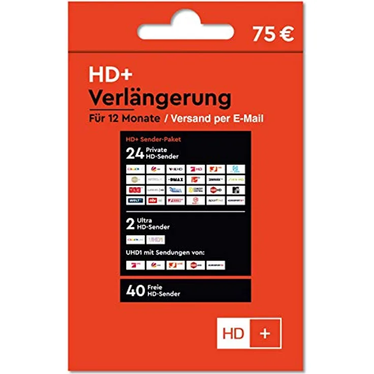 HD+ Plus extension 12 months for all cards HD01,02,03,04,05
