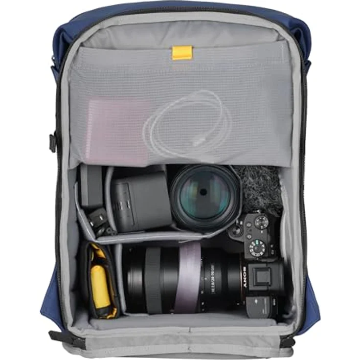 Vanguard VEO LITE B20L NV, Kamerarucksack 20 Liter, wetterfest mit Regenhülle, navy – Bild 2