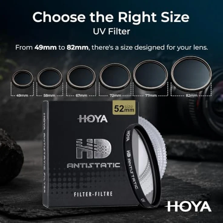 Hoya UV HD Antistatic 52mm, Kamera-Filter zur UV-Lichtreduktion mit antistatischer Beschichtung und hoher Bildqualität – Bild 8