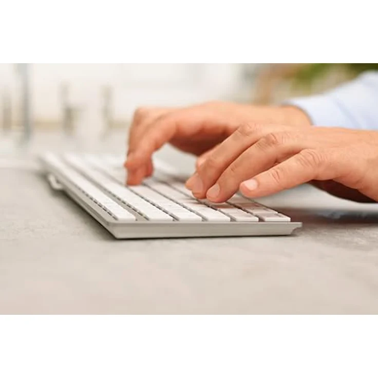 CHERRY KC 6000C for Mac (DE, Kabelgebunden), Tastatur, Silber, im Chiclet-Design mit Mac-Layout – Bild 6