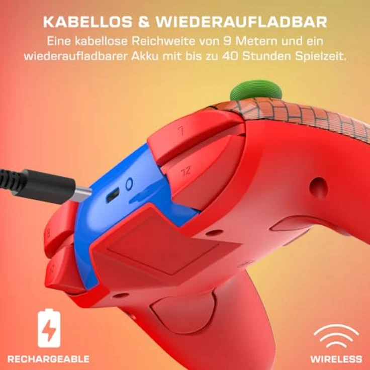 Turtle Beach Rematch Wireless Controller: Mario Bricks Reveal - Offiziell lizenziert für Nintendo Switch 2 und 1, mit lentikulärem Super Mario-Design, bewegungssteuerung und 40 Stunden Akkulaufzeit – Bild 5