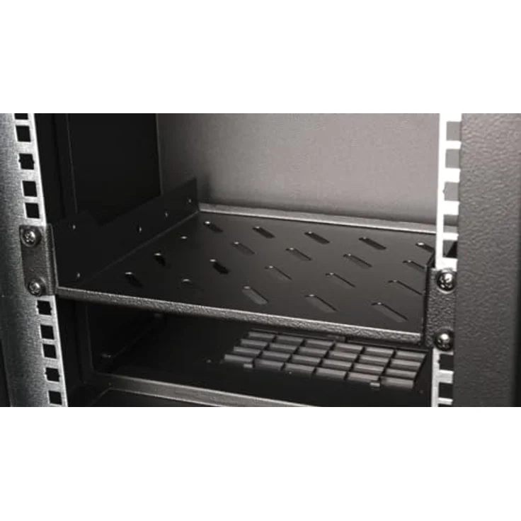 Equip Rack Shelf 200 mm, 1U, Schwarz, Server-Zubehör – Bild 3