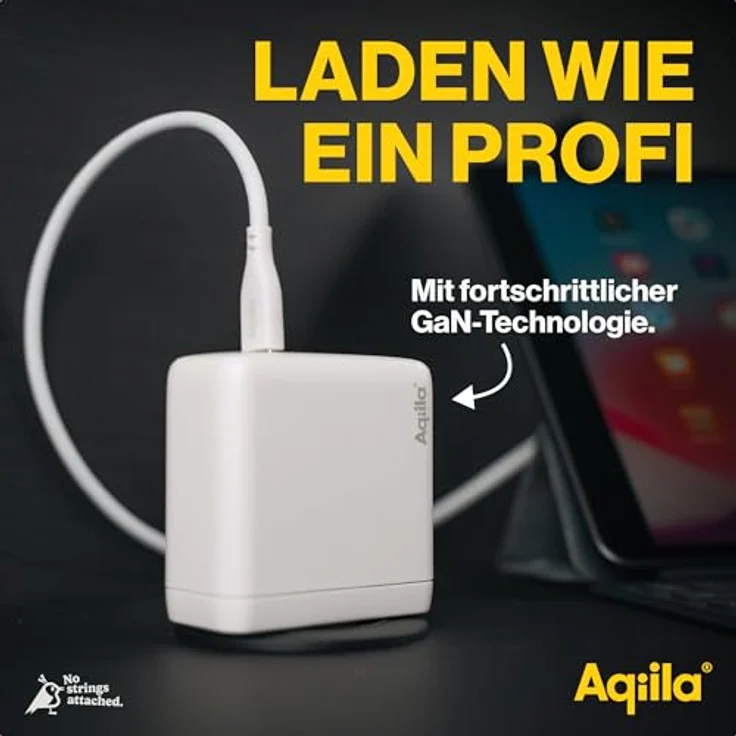 Aqiila Chargebird W4 USB-C Ladegerät 120W | Schnellladegerät GaN, PD, PPS, Quick Charge | 2X USB-C, 1x USB-A | 100-240V | Laptop geeignet | Kompaktes Design | Weiß – Bild 3