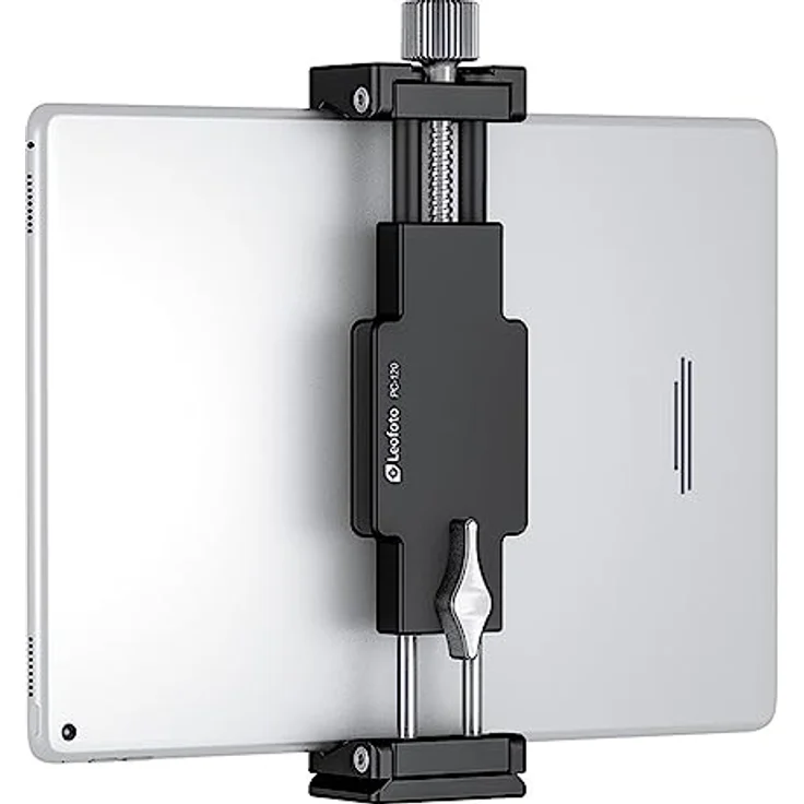 LEOFOTO LF-PC-230, Tablet Stativ Halterung aus schwarz eloxiertem Aluminium, kompatibel mit iPad, Microsoft Surface & mehr, Tragkraft bis 8 kg – Bild 3
